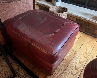 leather ottoman