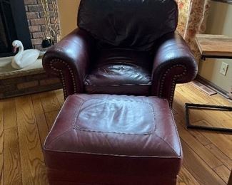 leather chair & ottoman