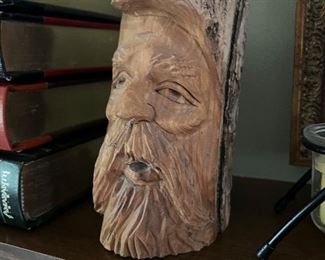 Wood spirit carving