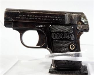 Colt 1908 Vest Pocket .25 ACP Pistol SN# 129328, In Soft Case
