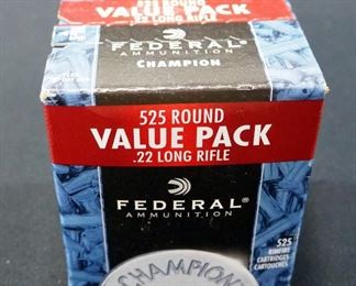 Federal Champion .22 LR Ammo, Approx 525 Rds, Local Pickup Only
