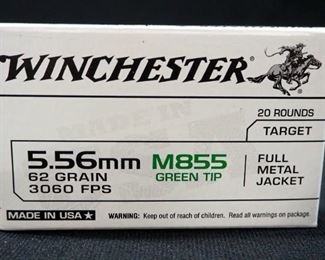 Winchester 5.56mm M855 Ammo, Approx 40 Rds, Local Pickup Only
