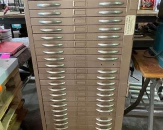 Vintage Metal Parts Cabinet