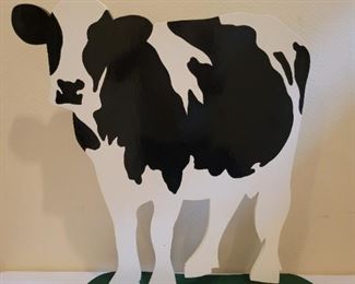 Woody Jackson (Vermont Contemporary) Rubin's Cow wood and polychrome figure.