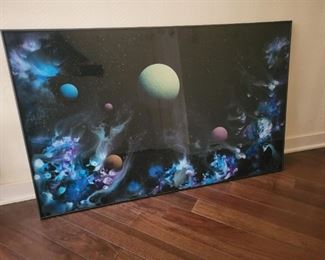 Dave Archer Reverse Painting on Glass. Planetary, Space. Sci Fi. Star Trek.