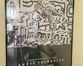 Annie Leibovitz signed poster - Keith Haring. Palais De Tokyo