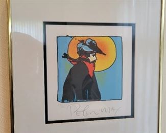Peter Max Original Signed Lithograph "The Poet". Provenance: C.G Rein Galleries