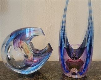 Kit Karbler and Michael David Signed "C" Sculpture along with another sculpture.