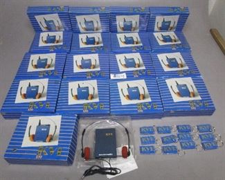 BIN ELECTRONICS INCLUDING KVI 570 PORTABLE AM/FM RADIO WITH HEADPHONES APPEAR TO BE NOS AND