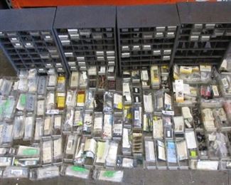 LOT OF 4 PARTS BINS WITH CONTENTS