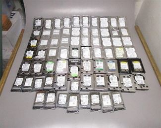 CRATE HARD DRIVES VARIOUS SIZES INCLUDING 2.5 TB, 1TB, 15K2 AND MORE OVER 65 PIECES