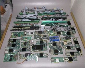 2 BOXES COMPUTER GRAPHICS CARDS/MORE INCLUDING VIDEOTEK SWITCHER I/O CONNECTORS INCLUDIN