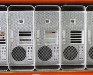 LOT OF 5 MAC PROS INCLUDING A1289 S/N E720500UGZK, A1188 S/N G87122VMUPZ, A1289 S/N HO9353F620H, A1289 S/N CMVJ212JF4MG, A1289 S/N E7234001PGZK