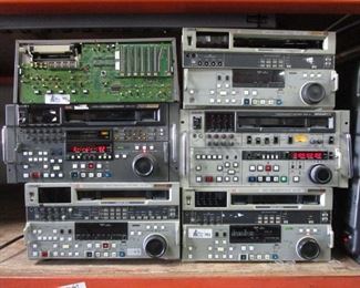 LOT OF 6 SONY VTRS PARTS AND REPAIR INCLUDING SONY BETACAM DVW-500, DNW-A75, DNW-A65, BVW-75 AND MORE