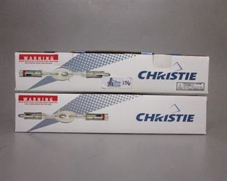 LOT OF 2 CHRISTIE PROJECTOR XENON BULBS V APPEARS TO BE NOS MODEL CDXL-20SP