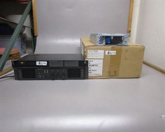 LOT OF 3 ELECTRONICS INCLUDING VIDEOTEK APM-800 AUDIO MONITORING STATION, APC REPLACEMENT BATTERY KIT IN ORIGINAL BOX AND MORE