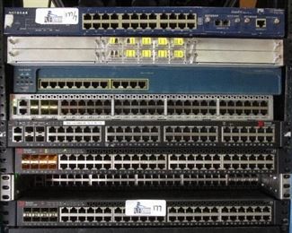 LOT OF 7 ELECTRONICS INCLUDING BROCADE ICS6610-48P, VDX 6710, COSCO CATALYST 2950 AND MORE

