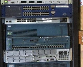 LOT OF 12 ELECTRONICS INCLUDING CISCO NETWORK SWITCHES 4000, 3800, 2600 AND MORE