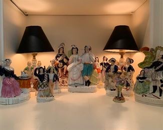 Fine Collection of Victorian Staffordshire figurines 