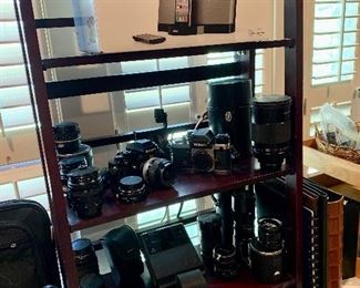 Vintage Nikon cameras and accessories, minty 