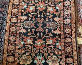 Persian Mahal made in Central Iran, made in the 1950's wool pile cotton Approx 3' x 5' 