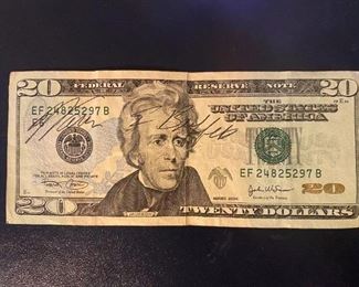 Autographed Warren Buffet 