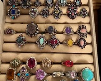 Large Selection of Costume Jewelry & Sterling Rings