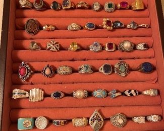 Big Bling Sterling Silver Rings