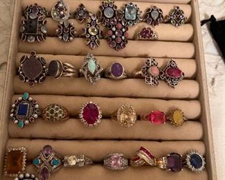 Big Bling Sterling Silver Rings