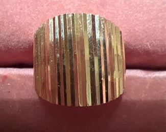 Sterling Silver Ring with Banded Pattern size 10