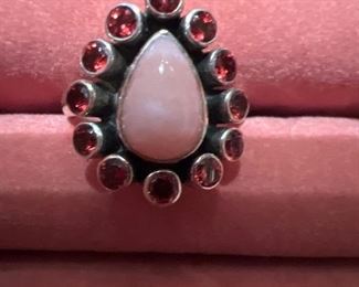 Sterling Silver ring with Colored Stones size 10