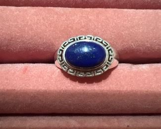 Sterling silver Ring with Blue Stone size 10