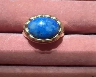 Sterling Silver Ring with Blue sr