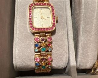 Rhinestone watch by Adrienne 