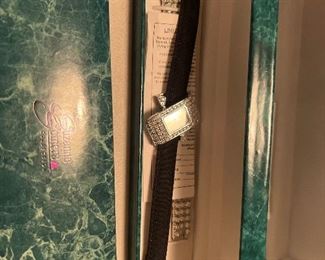 Rhinestone watch Suzanne Somers 