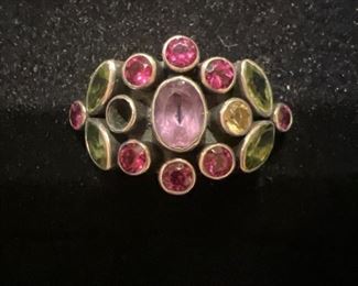 Sterling silver ring 💍 with colored stones 