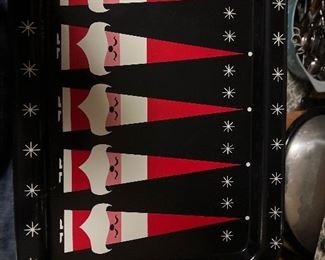 TV trays Santas