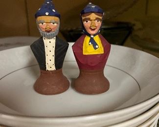 Carved salt & pepper