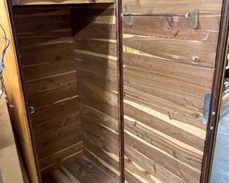 Cedar lined storage unit