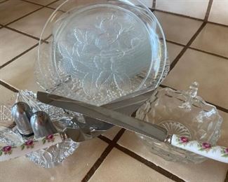 177 Glass Strawberry Dessert Plates Prill Sheffield Porcelain Serving Set