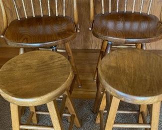 188 Bent Bros Colonial Style Swivel Bar Stools
