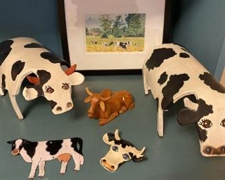 Br127 Sheila Ralston Pencil Drawing Ceramic Cows And More