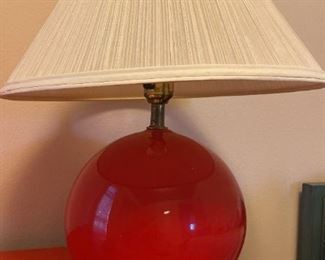 Br134 Large Orange Globe Table Lamp