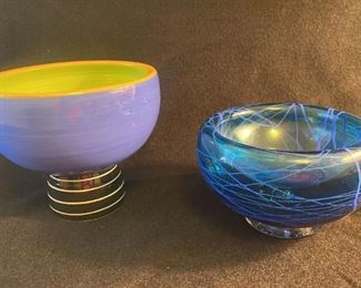 Br137 Colorful Art Glass Bowls
