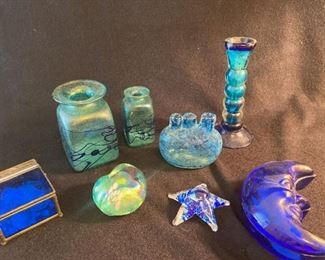 Br139 Blue Glass Decor