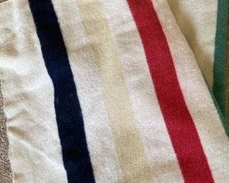 Br147 Hudson Bay Point Wool Striped Blanket