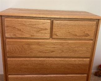 Br149 5Drawer Oak Dresser
