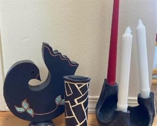 Decorative Ceramic Candle Holder Vase And Dove