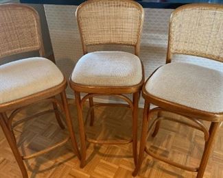 Fr044 Bentwood Style Barstools with Cane Backs