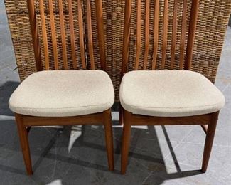 Beautiful Benny Linden Teak Dining Side Chairs